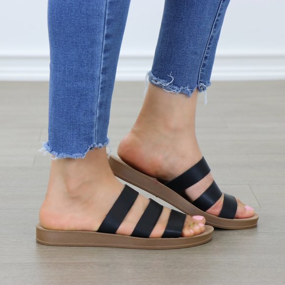 Faux Leather Sandals Flexible Soles for Comfort - Picture 3 of 7